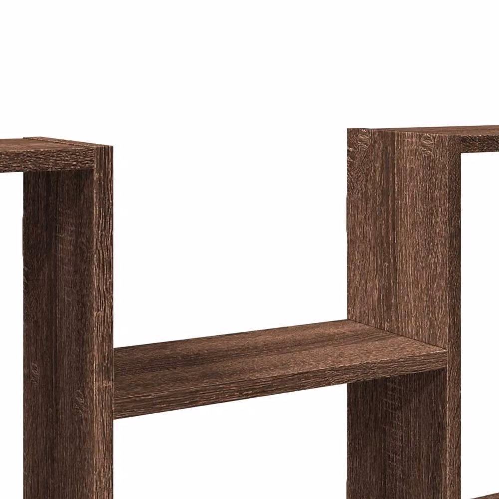 Berkfield Home Wall Mounted Shelf in Brown Oak, W: 99 cm, D: 15 cm, H: 60 cm – 5