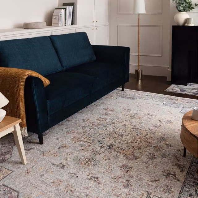 Furniturebox UK Parisa Cream Vintage Persian Inspired Medallion Rug, W: 230 cm, D: 160 cm