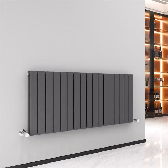 MCC Direct Designer Flat Panel Double Radiator in Anthracite Grey, H: 60.0 cm, W: 115.6 cm