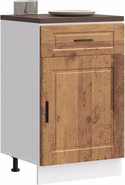 Berkfield Home Porto Old Wood Kitchen Base Cabinet in Brown – 1