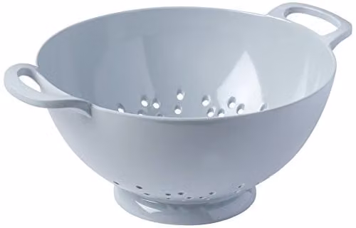 Zeal Melamine Colander with Handles in Blue, 20cm