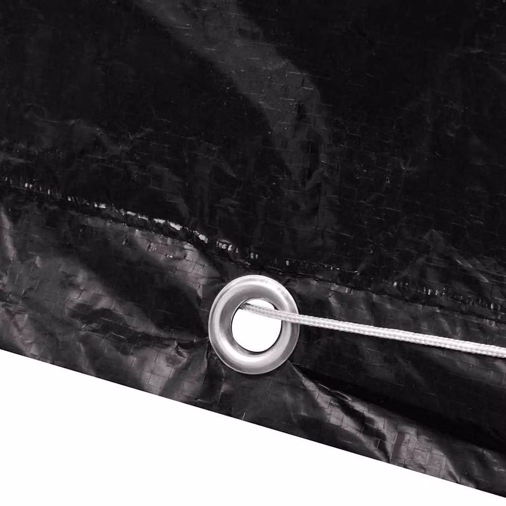 Berkfield Home Durable Garden Furniture Cover with 8 Eyelets, Black, W/D/H: 140 x 70 x 90 cm – 2