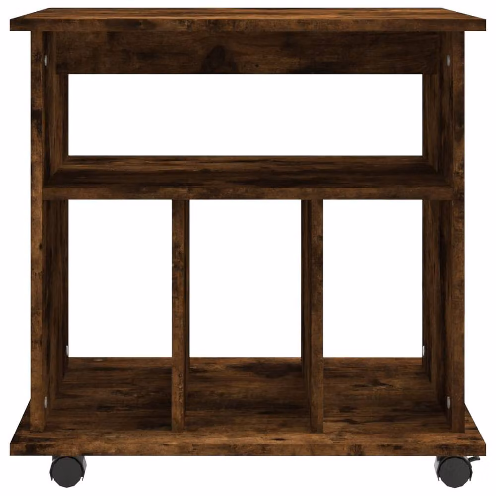 Berkfield Home Rolling Cabinet in Smoked Oak Brown, W/D/H: 60 x 45 x 60 cm – 3
