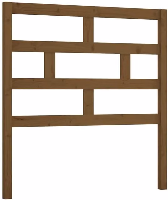 Berkfield Home Rustic Solid Wood Pine Bed Headboard in Honey Brown, W/D/H: 106 x 4 x 100 cm