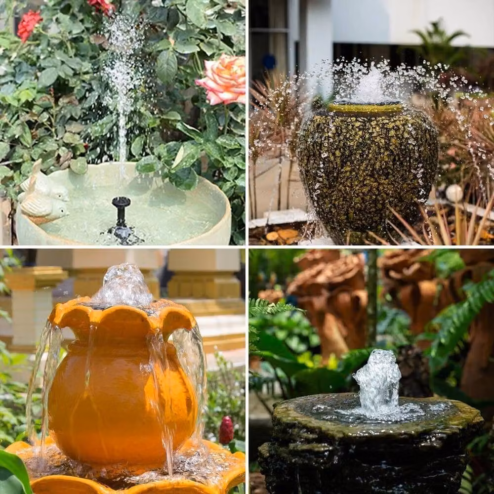 NESTLUNE Solar Powered Fountain Pump in Black – 3
