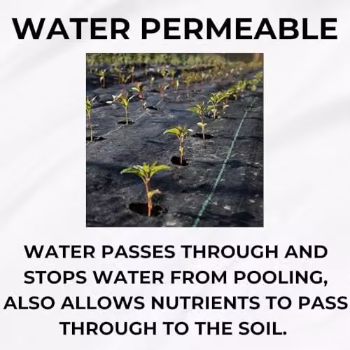 Ark Mat Heavy Duty Weed Control Membrane 100gsm Black Garden Ground Cover, W: 1 m, L: 100 m – 2
