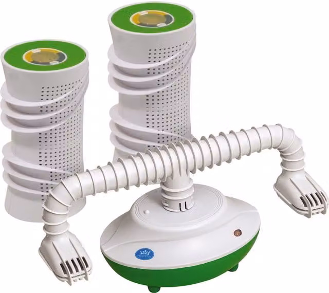 mysmartbuy 2x Rechargeable Dehumidifiers with Recharge Station and Shoe Drying Attachment, White