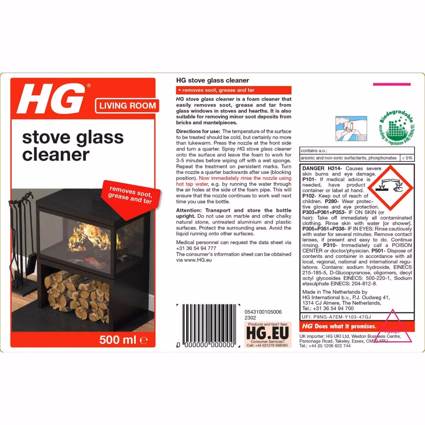HG Stove Glass Cleaner 500ml White – 2