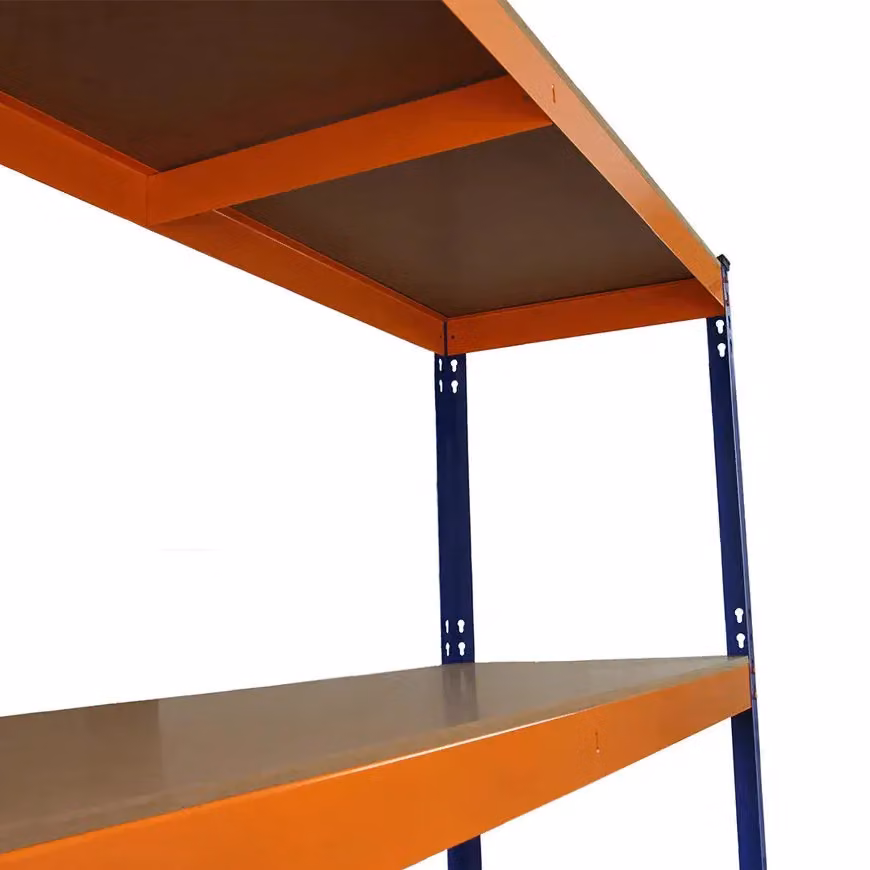 Monstershop S-Rax Warehouse Storage Shelving, Blue and Orange, H 150 x W 150 x D 50 cm – 3