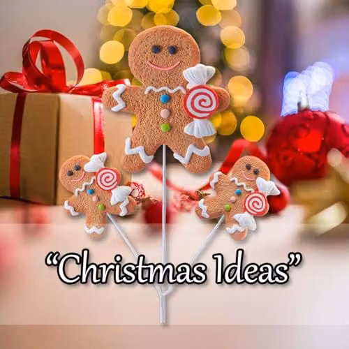 VFM e-Store Christmas Gingerbread Man Spray Festive Indoor Ornament, Brown, H 65 cm x W 20 cm x D 20 cm – 4