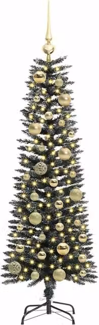 Berkfield Home Elegant Green Artificial Christmas Tree with Stand, H 120 x W 40.5 x D 40.5 cm – 1