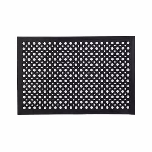 Doortex Black Non-Slip Anti-Fatigue Mat, W: 60 cm, D: 90 cm – 1