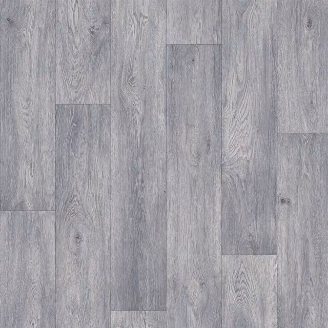 Vinyl Flooring UK Turbo Grey Wood Effect Foam Backed Vinyl Flooring Sheet, W 200 cm x D 200 cm