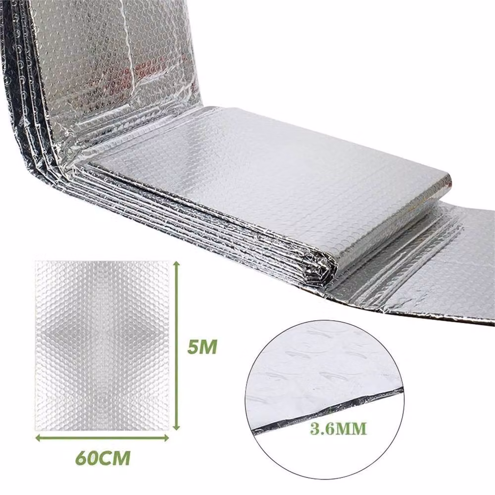 Nordara Double Layer Aluminium Bubble Thermal Insulation Foil, Silver, 5m – 2