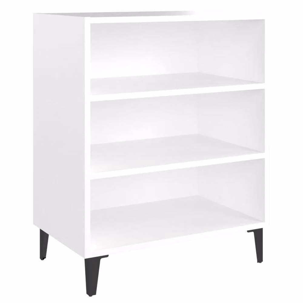 Berkfield Home White Modern Sideboard in Matt MDF and Metal, W/D/H: 57 x 35 x 70 cm – 3