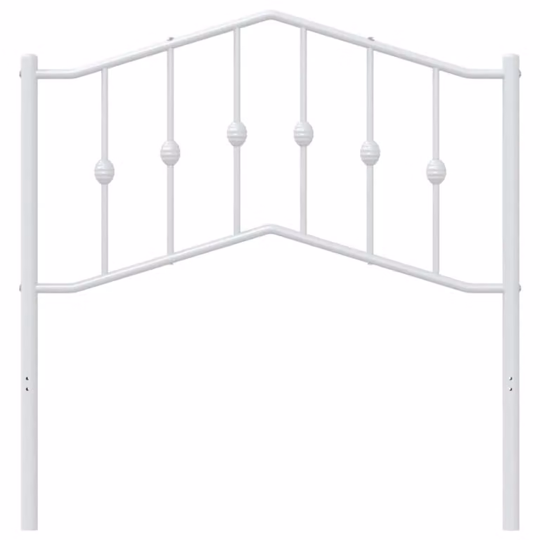 Berkfield Home Classic Metal Headboard in Black and White, Width: 90 cm