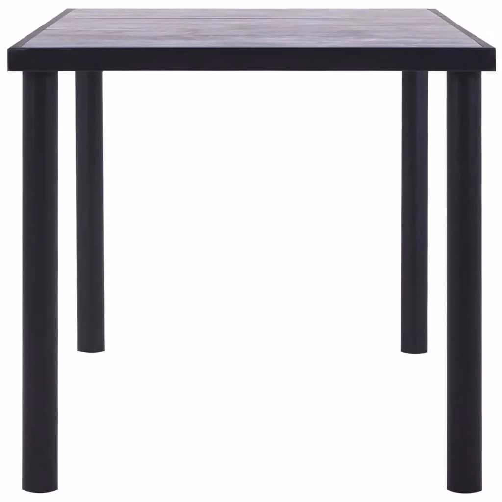 Berkfield Home Modern Rectangular Dining Table in Black and Concrete Grey, W/D/H: 160 x 80 x 75 cm – 2