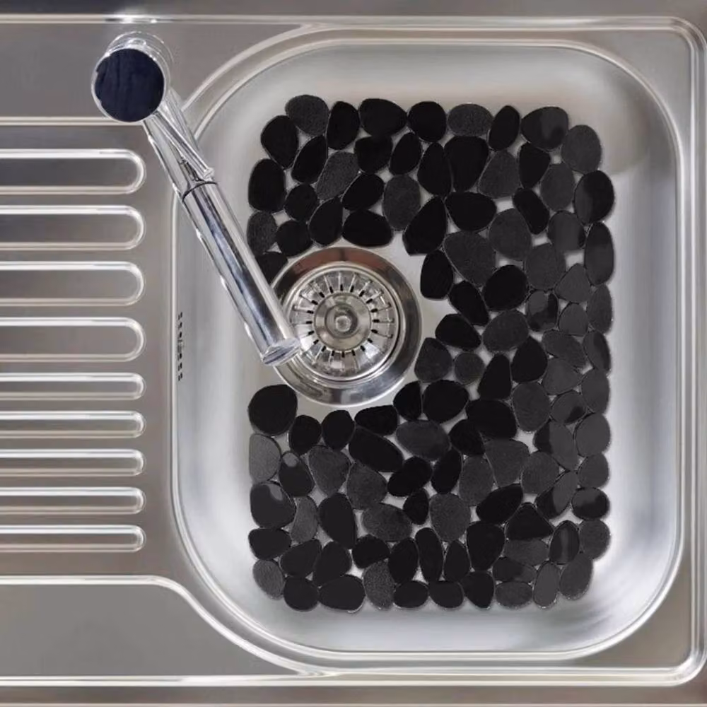 SPETLEK Adjustable Silicone Kitchen Sink Dish Drying Mat in Black – 2