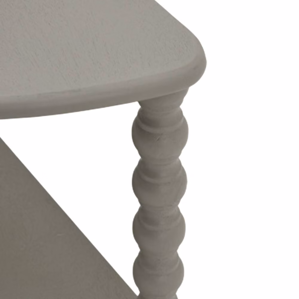 Wyld Haus Thuy Grey Half Moon 3 Tier Ceramic Console Table – 4