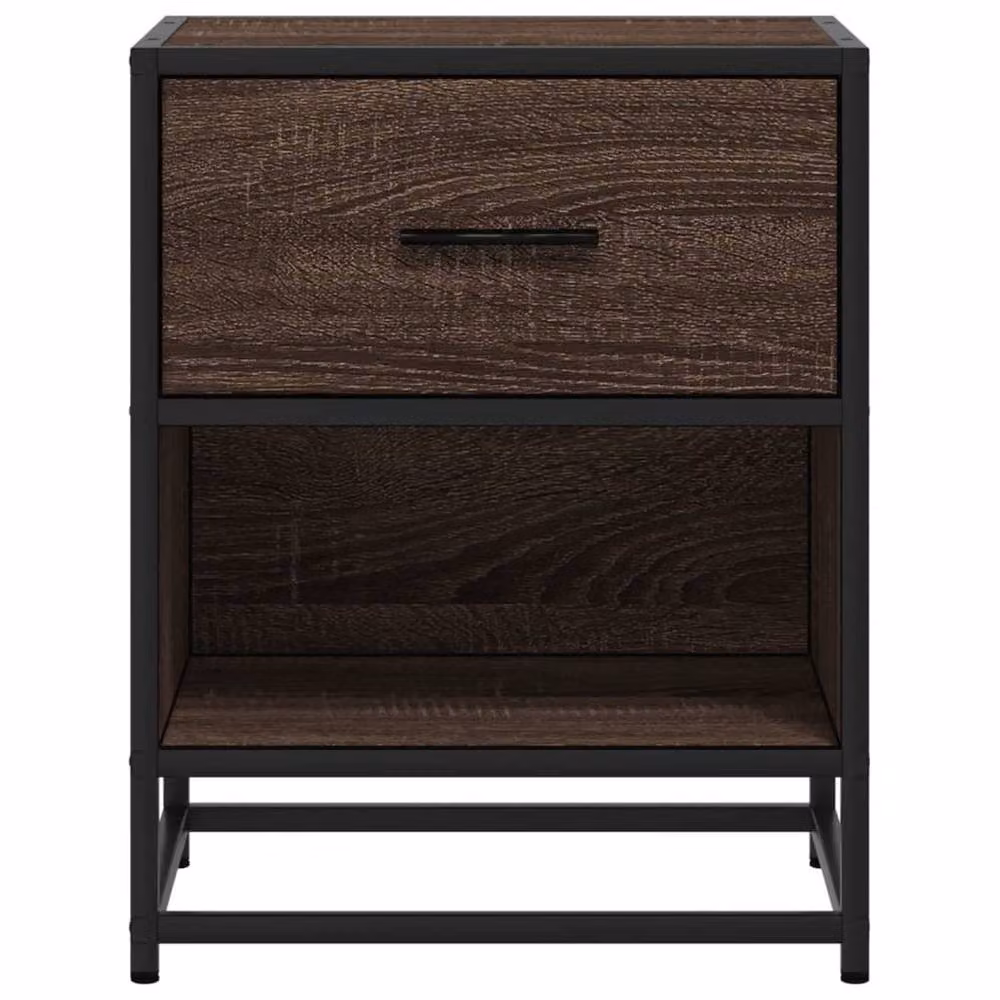 Berkfield Home Brown Oak Bedside Cabinet W/D/H: 40 x 31 x 50 cm – 4