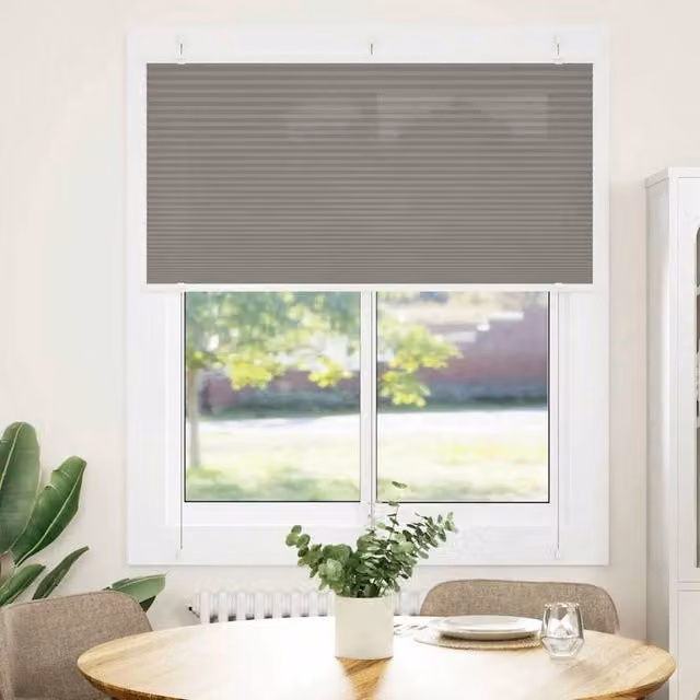 Berkfield Home Single Pleat Corded Blind in Anthracite Grey, Polyester, W: 115 cm, H: 150 cm – 1