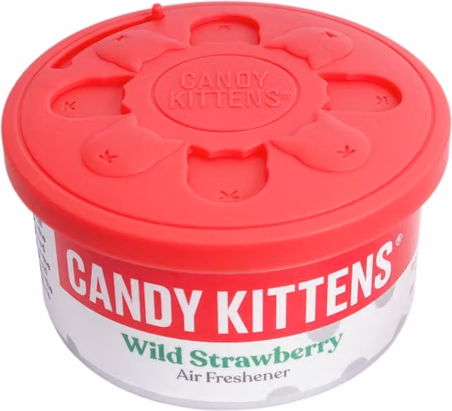 Candy Kittens Wild Strawberry Car Air Freshener, Red
