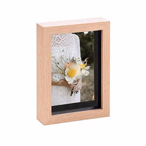 Nicola Spring Rectangular Single 3D Shadow Box Photo Frame in Black and Brown, 15 x 20 cm – 1