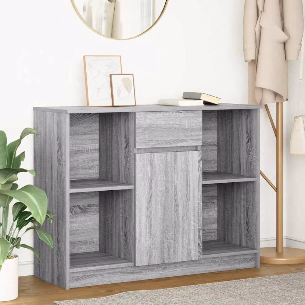 Berkfield Home Grey Sonoma Sideboard with Drawer, W/D/H: 101 x 35 x 76 cm – 2