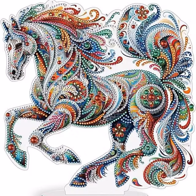 Syntego Mosaic Horse Tabletop Diamond Art Kit in Multicolour