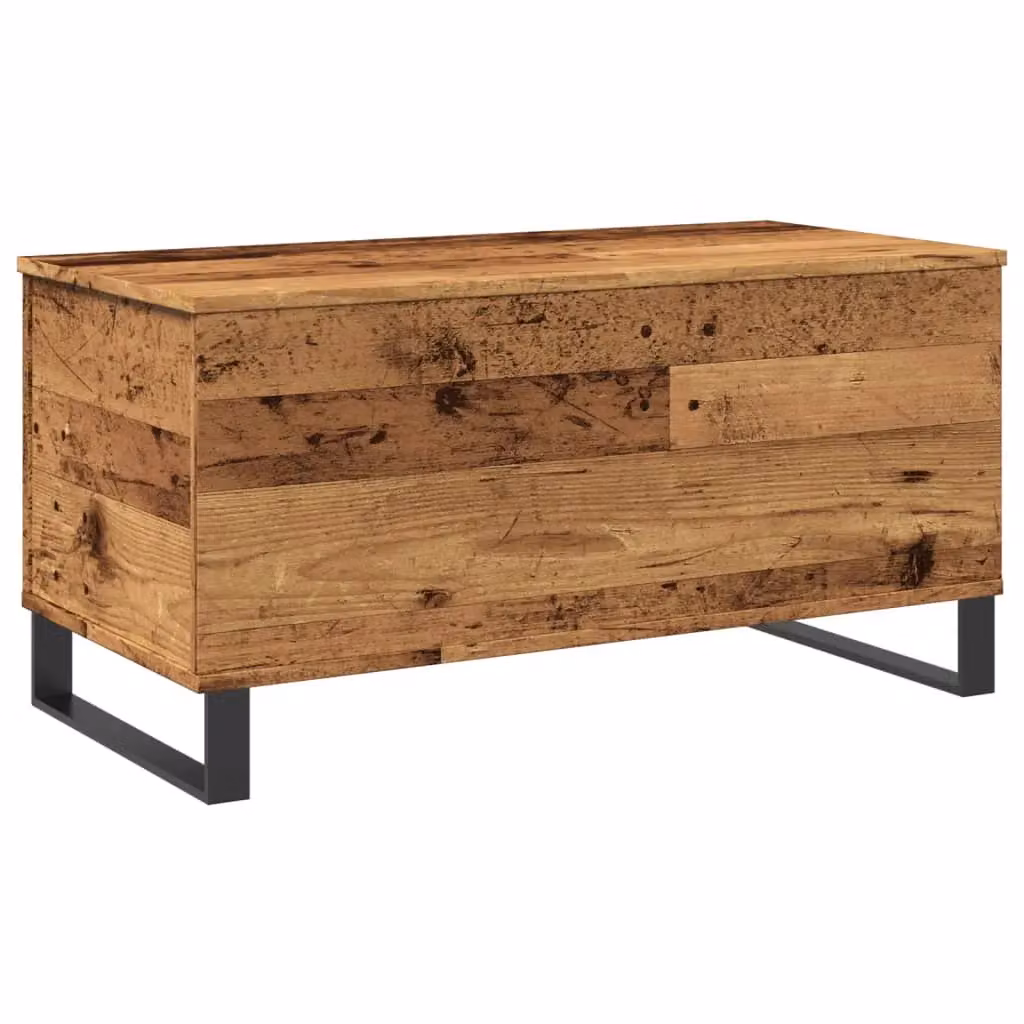 Berkfield Home Old Wood Coffee Table in Brown, W/D/H: 90 x 44.5 x 45 cm – 2