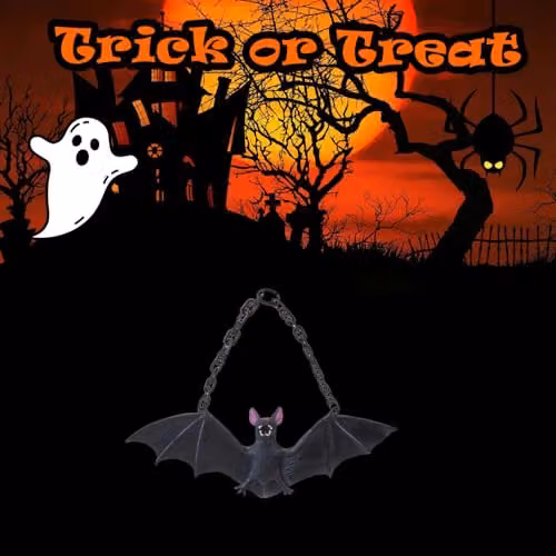 VFM e-Store Hanging Bat Halloween Party Decoration in Grey and Black – 4