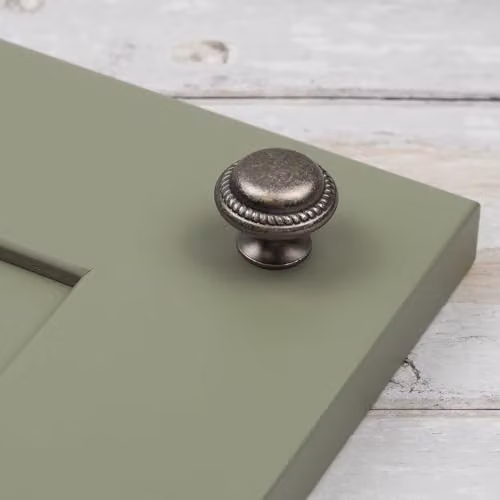 Handle & Home Antique Pewter Matt Zinc Round Knob in Silver Grey – 2