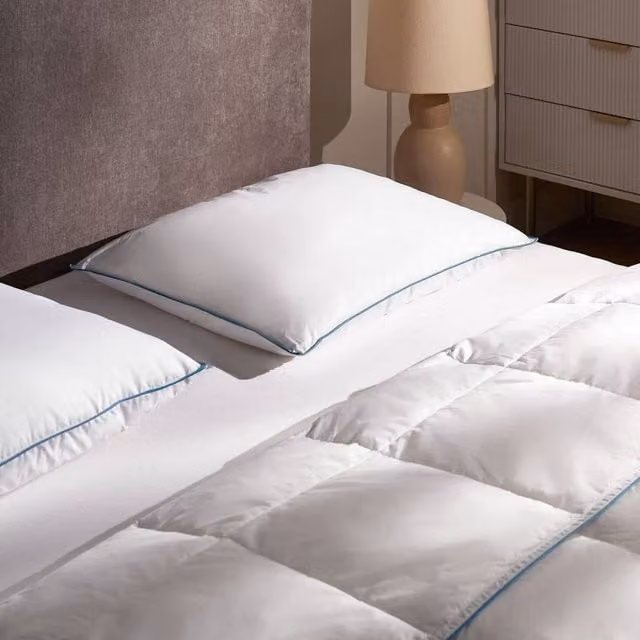 Wyld and Coco Duck Feather and Down Pillow, White, W: 50 cm, H: 60 cm – 1