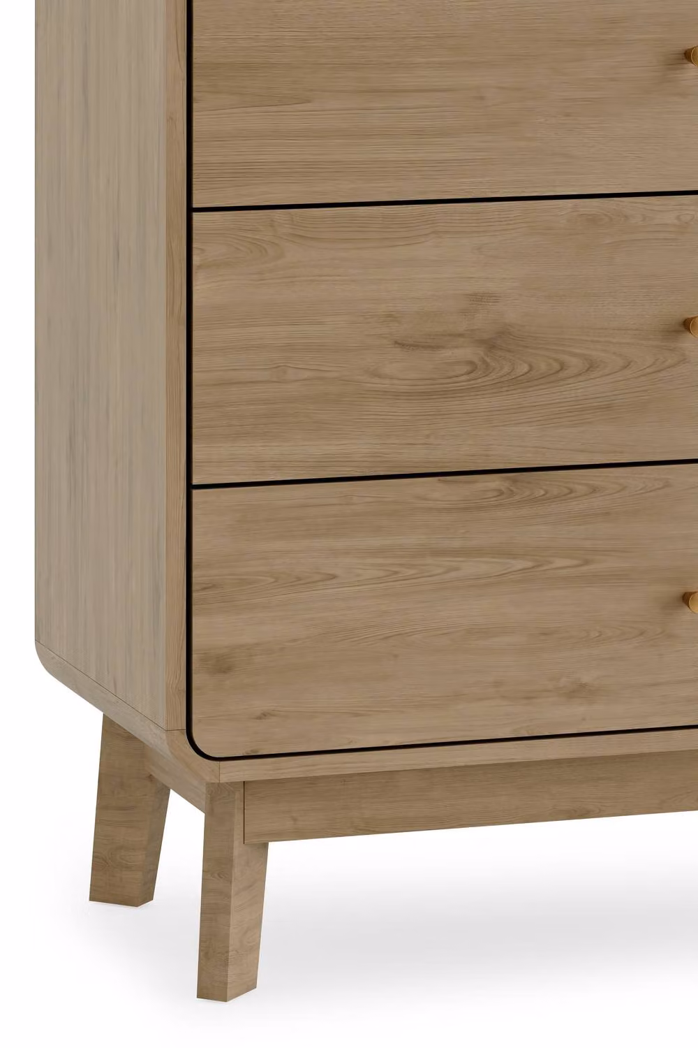Julian Bowen Ingrid 3 Drawer Chest in Beige and Gold – 4