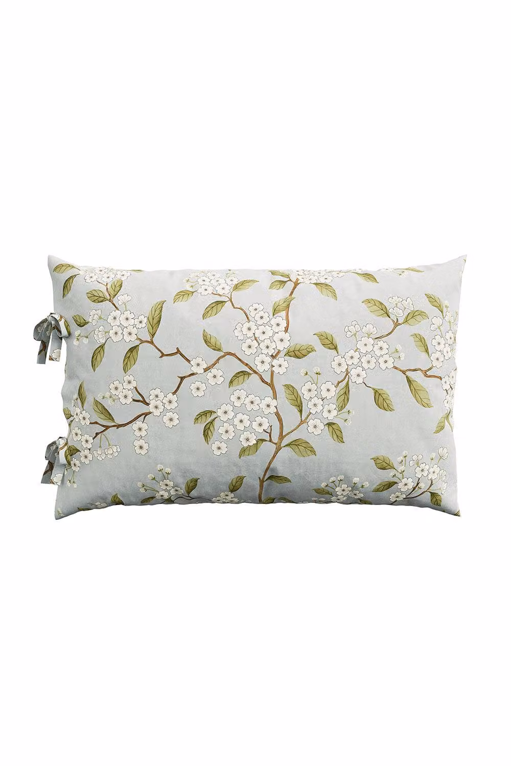 Sanderson Damson Blossom Floral Cotton Percale Duvet Cover and Pillowcase Set in White and Blue, W/D/H: 200 x 200 cm – 2