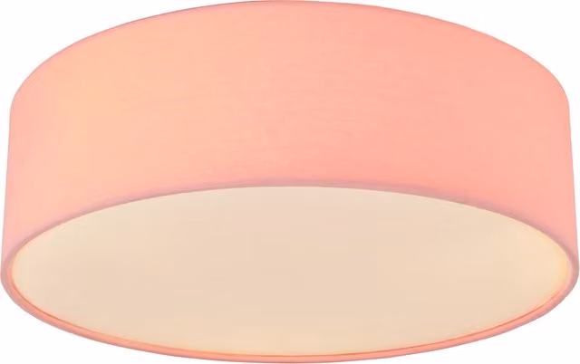 Litecraft Glow LED Childrens Flush Ceiling Light in Pink