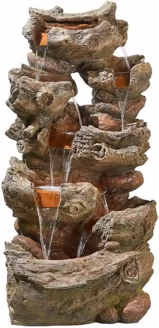 Altico Garden Products Ltd Glengarry Cascade Water Feature, Brown, W: 72 cm, D: 53 cm, H: 150 cm