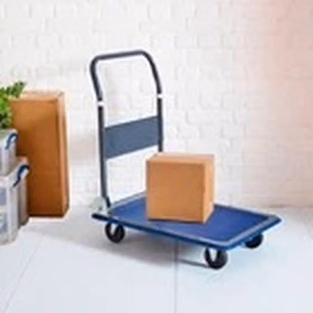 Havendro Heavy Duty Folding Platform Trolley Truck in Blue