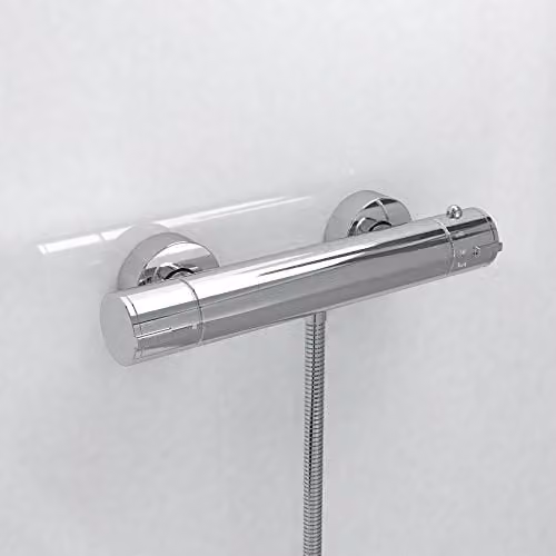 Nes Home Chrome Brass Thermostatic Bar Shower Valve
