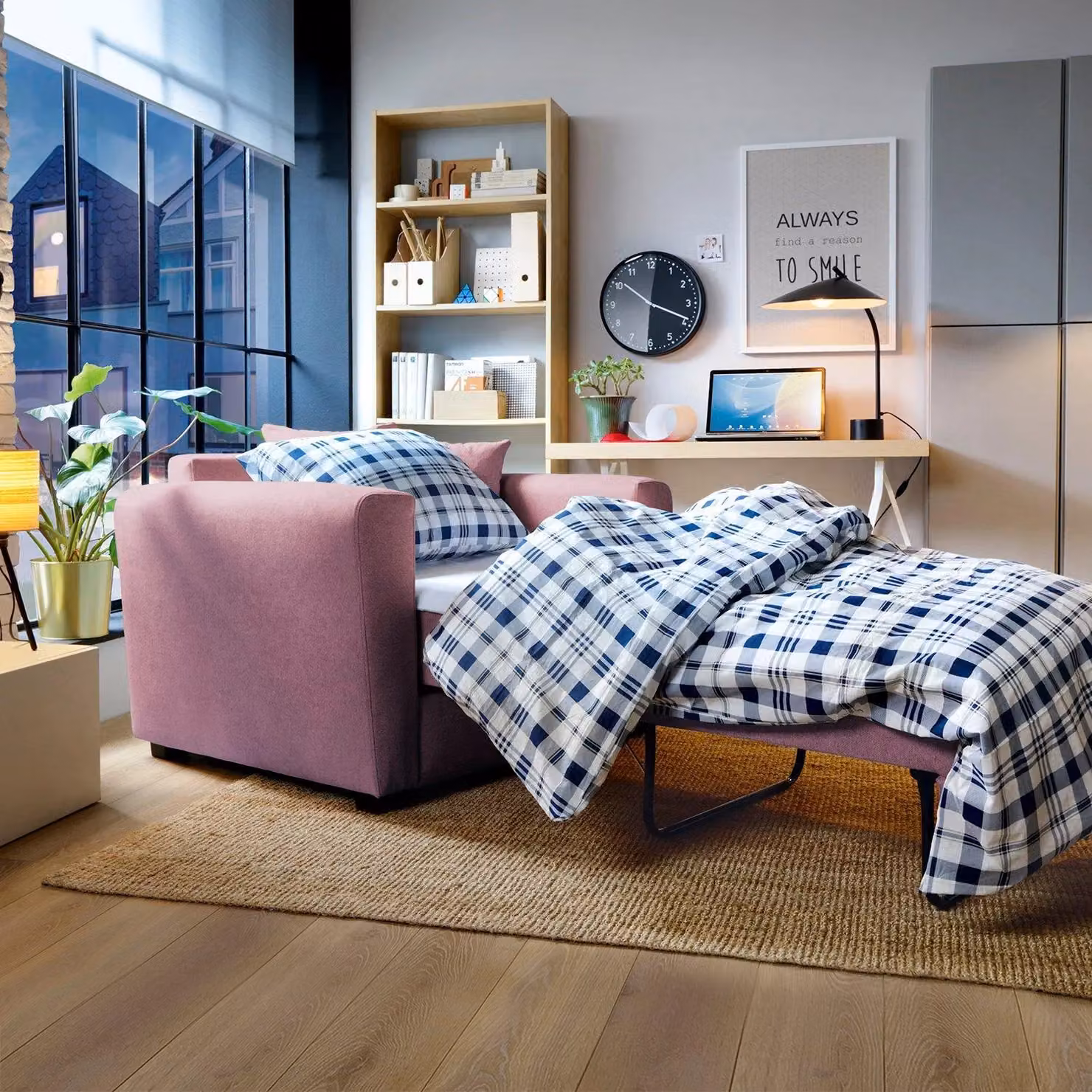 Abakus Direct Olly Single Sofa Bed in Pink Velvet Fabric – 3
