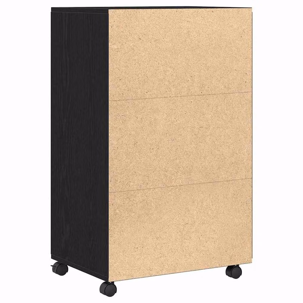 Berkfield Home Rolling Cabinet in Black Oak, W: 55 cm, D: 40 cm, H: 91 cm – 4
