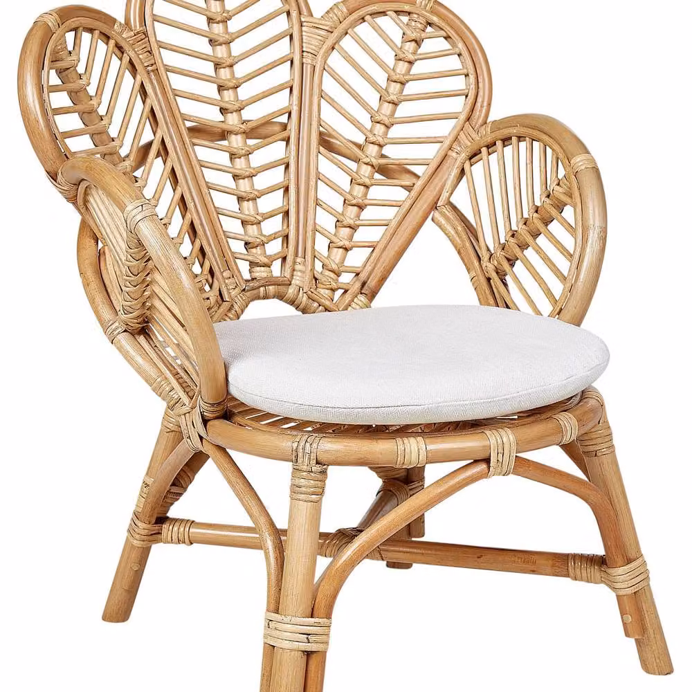 Wyld Haus Peacock Kids Chair in Brown Natural Rattan, W/D/H: 58 x 55 x 70 cm – 2
