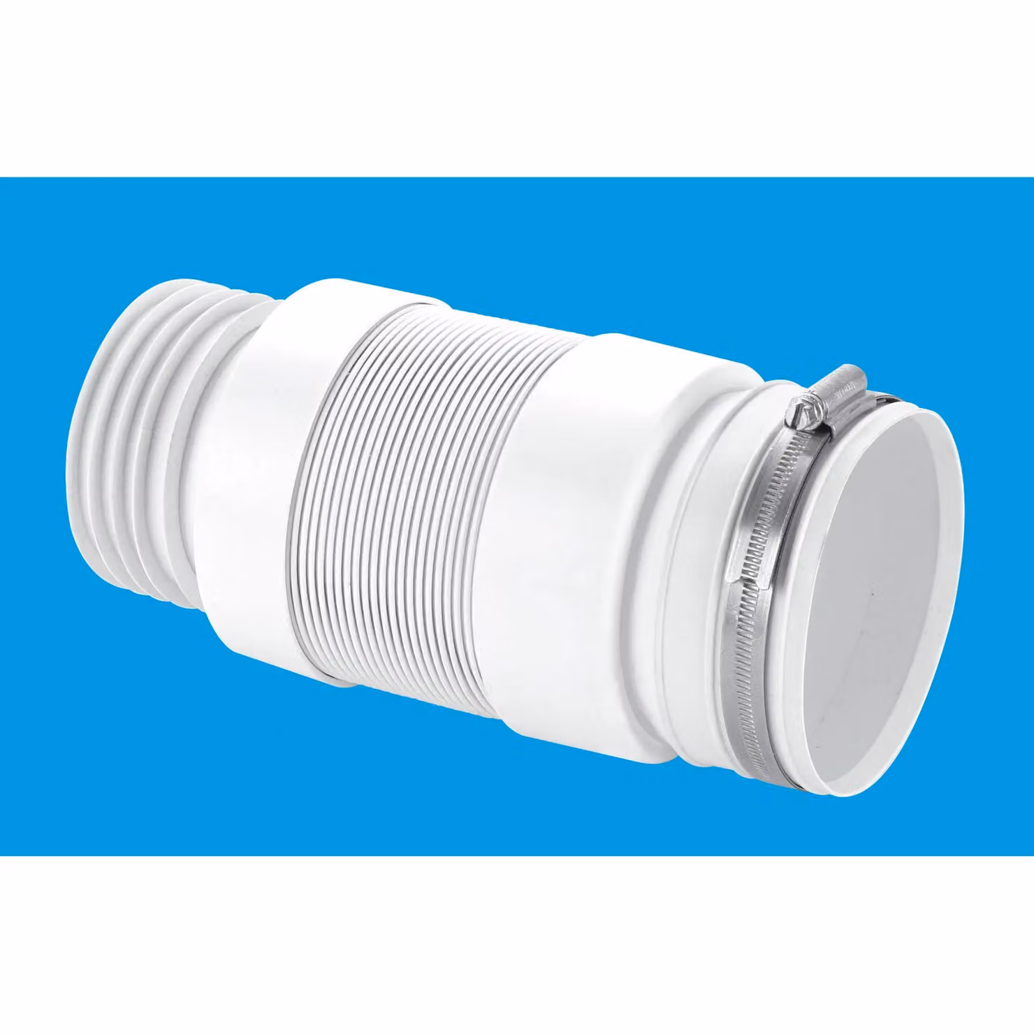 McAlpine WC-F21S White Flexible WC Connector for Back to Wall WC with 97-107mm Inlet – 2