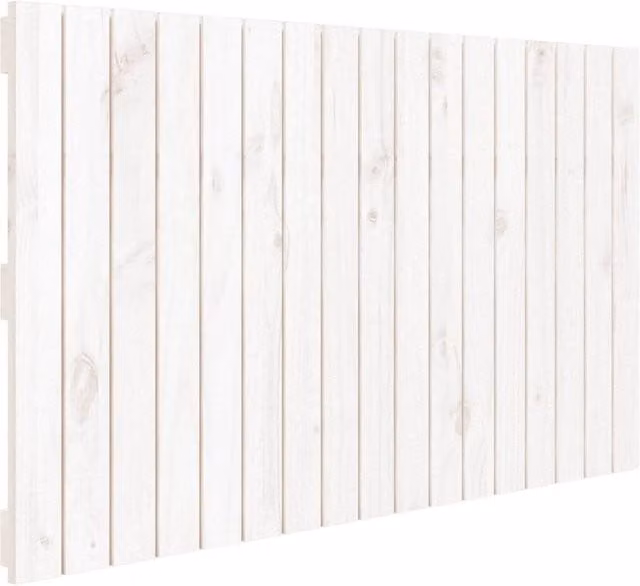 Berkfield Home White Rustic Solid Pine Wood Wall Mount Headboard W/D/H: 108 x 3 x 60 cm – 1
