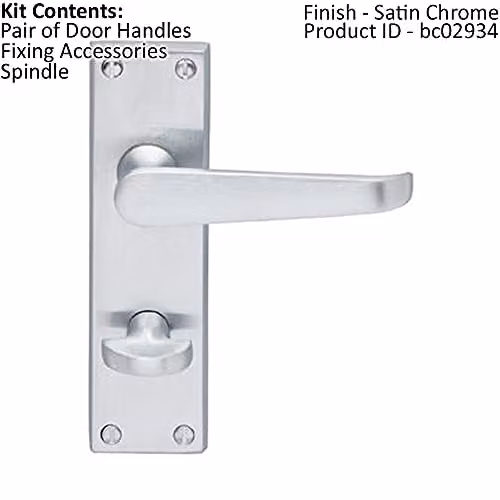 Loops Victorian Flat Lever Bathroom Backplate Handle in Chrome, W: 150 mm, H: 42 mm
