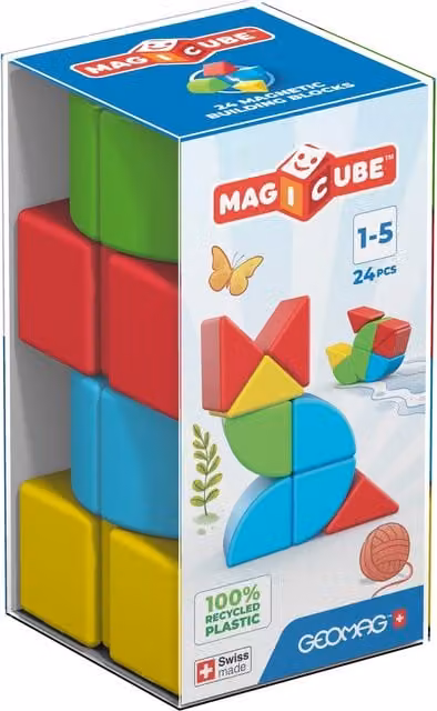 Geomag Multicolour and Green Connecting Blocks Set