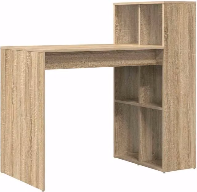 Berkfield Home Sonoma Oak Computer Desk in Light Tan Beige