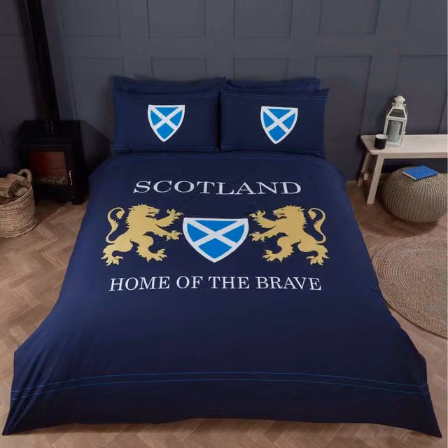 Rapport Home Home Of The Brave Reversible Polycotton Duvet Cover and Pillowcase Set, Multicolor/Blue, W: 200 cm, H: 180 cm