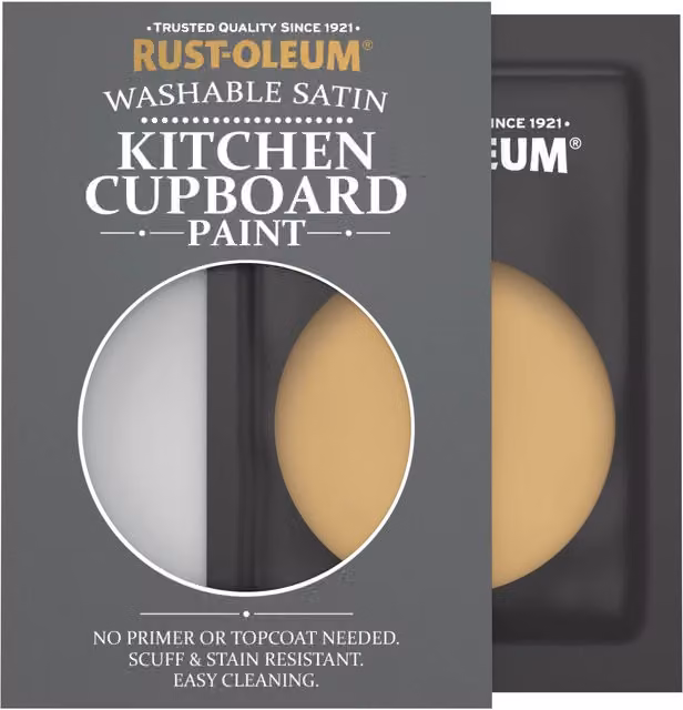 Rust-Oleum Kitchen Cupboard Satin Finish Tester Sachet, Dijon Yellow, 10ml