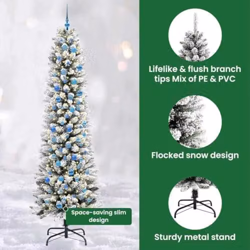 vidaXL White Artificial Christmas Tree, Height: 240 cm – 5